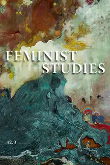 Cover of Feminist Studies, featuring artwork by Pam Longobardi