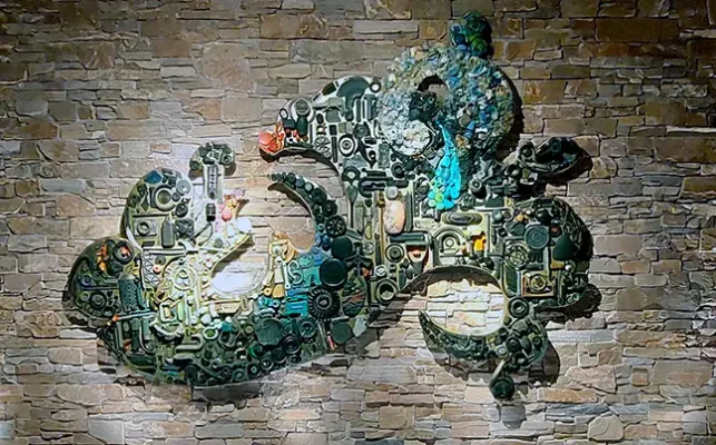 Ocean Archaeology of Our Time, artwork by Pam Longobardi, installed at Patina Maldives.