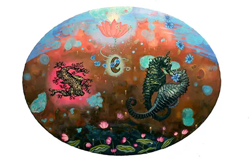 Paintings by environmental artist Pam Longobardi