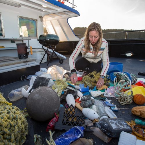 Pam Longobardi and her ocean trash Wonder Bay ©KipEvans GYRE AG4V9716